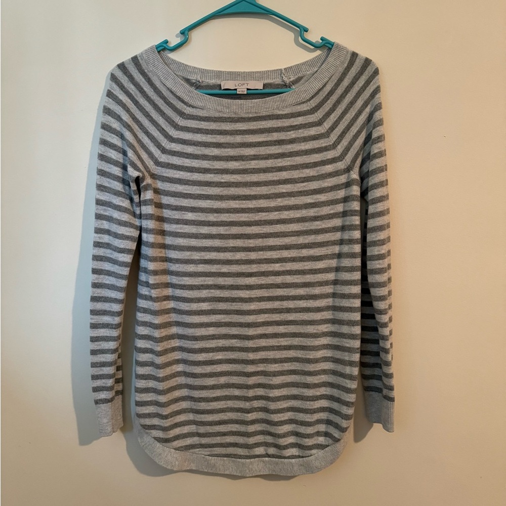 Loft Striped Tunic Sweater